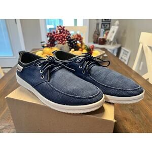 Florsheim Men's Navy Canvas Shoes Size Euro Size 45